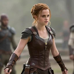 film still of emma watson as katniss, the hunger games, action shot