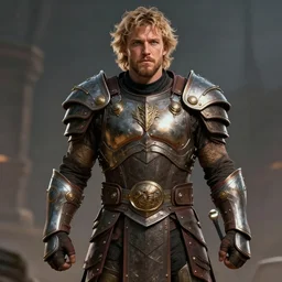 Logan Paul With warrior armor , artstation, Greg rutkowski, cinematic, digital Art