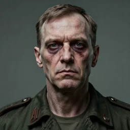 Portrait by H.R.Giger of Alexei Navalny degraded abomination, photo-realistic, 2K, highly detailed