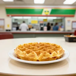 first person perspective picture at table, wafflehouse