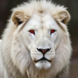 white lion. red eyes. digital painting, detailed, 8 k, trending on artstation, smooth, sharp focus artwork by mark arian, artgerm, mark keathley, greg rutkowski