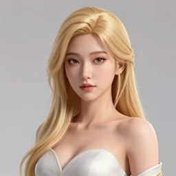 portrait of a blonde Asian goddess :: 3d unreal engine octane render realism 4K
