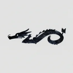 an ultra minimalistic abstract water dragon swimming from right side of the image to the left side by malevich