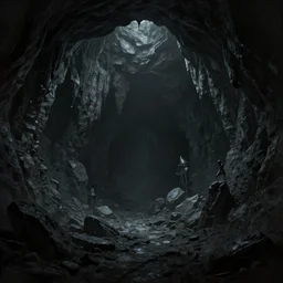 epic dark cave concept art matte by anato finnstark by peder balke by chip zdarsky, rocks and stone dark mystic. artstation brushed illustrated print epic - agony desperate metal kvlt nordic noir cave dark widescreen format videogame title