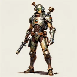 steampunk superhero, digital art, comics style art, highly detailed