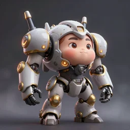 super cute mecha 3D concept by frank frazetta style, foggy, glowing effect, beautiful detailed, chubby, face realistic, Game Art, hyper detailed, no background, Character Modeling, cartoon, cinematic, raytrace, Trend on artstation, C4D