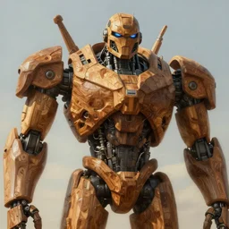 GIGANTIC ROBOT MACHINE MADE OF WOOD, digital painting, artstation, concept art, Craig Mullins , Breathtaking, 8k resolution, extremely detailed, beautiful, establishing shot, artistic, hyperrealistic, octane render, cinematic lighting, dramatic lighting, masterpiece, light brazen, extremely detailed and beautiful face