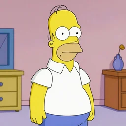 a photograph of Homer Simpson in real life