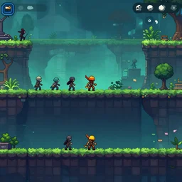 screenshot from a 2 d metroidvania game, available on steam
