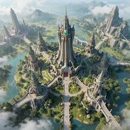 drone photograpghy, insanely detailed, fantasy world
