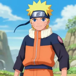 a naruto style anime character