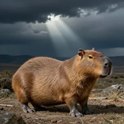 capybara painted by dali