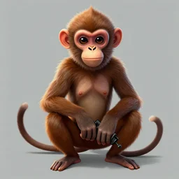 a alien monkey from half - life, digital art