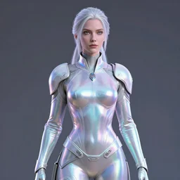 photorealistic cyberpunk brienne of tarth, iridescent neon