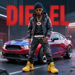 playboi carti in diesel punk style digital art 4 k the detailed super realistic