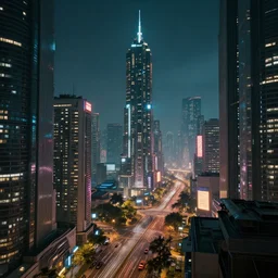 cyberpunk city, futuristic, octane render, realistic, 4k