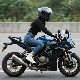 a girl who is addicted to motorcycles