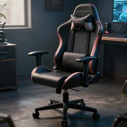 advert for a gaming toilet chair, cinematic