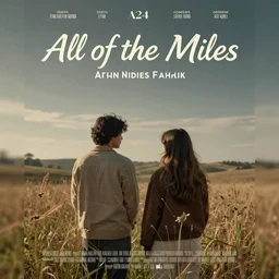 Movie Poster for short film titled All of the Miles, A24, Indie Film, Highly Detailed, 8K