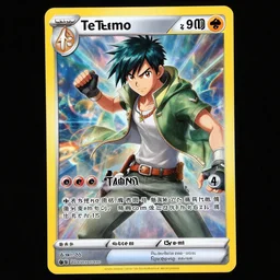a pokemon trading card of teemo, highly detailed pokemon trading card screenshot