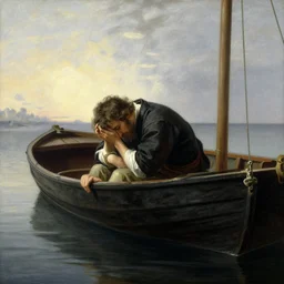 the boat of sadness by sir john everett millais