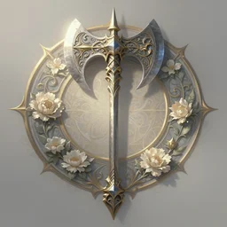 symmetry!! a hybrid medieval exquisite complex and beautiful double axe in the fog of magic light, floral! horizon zero dawn machine,, elegant,, ray tracing, digital painting, artstation, concept art, smooth, sharp focus, illustration, art by artgerm and greg rutkowski and alphonse mucha, 8 k