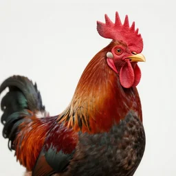 rooster wearing a suit and tie realistic
