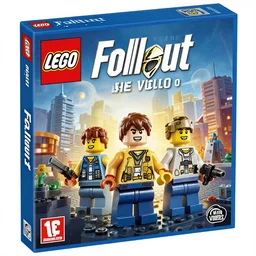 LEGO Fallout: The video game box art, cover art, 4k scan
