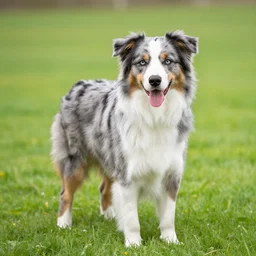australian shepherd being a good boy