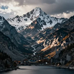 lakeside mountains, plastic fiberglass