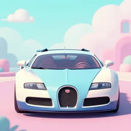 a bugatti veyron, pastel aesthetic, vaporwave, cute