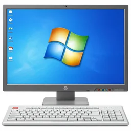 a screenshot of a futuristic desktop of windows xp, in the year 2 0 5 0