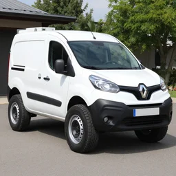 A Renault Kangoo with giant wheels