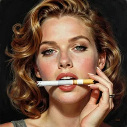 ultra realistic portrait painting of amy adams in a vintage cigarette ad, art by frank frazetta, 4 k, ultra realistic, highly detailed, epic lighting