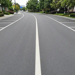 a road 5 meters wide with a 2 m wide parking lot with a swale of 1. 5 meters width