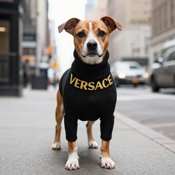 dog detective donning a versace turtleneck standing in new york jeff simpson