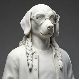 marble statue of snoop dog, 4 k trending on artstation, portrait