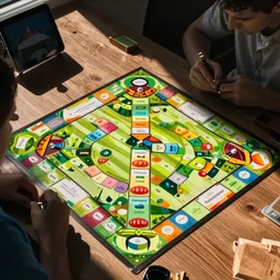 centred time warp boardgame colourful illustration art by liam brazier