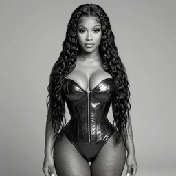 nicki minaj does the charlton, black and white photo, high quality