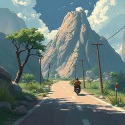 photo cartoon bd illustration comic manga painting of road environement : 5 fantasy environement, digital painting : 1 fat brush concept sketch artist bd enki bilal : 1 0