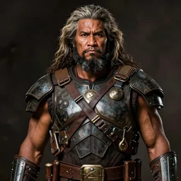 portrait of a man by greg rutkowski, old bounty hanter, samoan features, tall and muscular, epic beard, star wars expanded universe, he is about 8 0 years old, wearing tactical armor gear.