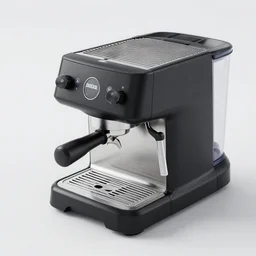 angled views of a drip coffee machine, octane render, vray, perspective, motion graphics, detailed, editorial illustration, halftone texture, risograph, dynamic pose, matte print, grainy light, ( ( dither ) ). [ abstract background! ], high contrast, silver + red + black + beige