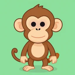monkey cartoonic portrait