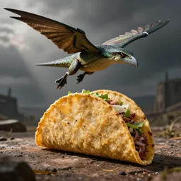 a pterodactyl taco