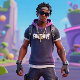 rapper Chief Keef in Fortnite very detailed 4K quality super realistic