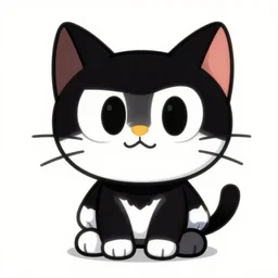 cat in the style of cuphead art