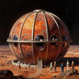 asimov mars habitat biosphere by syd mead, boris vallejo, julie bell, luis royo, frank frazetta, frank frazetta, ken kelly, simon bisley, richard corben