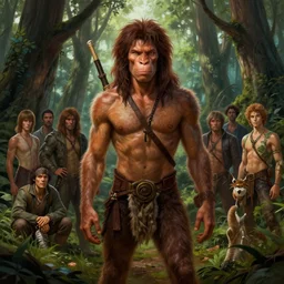 a beautiful digital matte painting of tarzan in the mirkwood forest looking at the camera by stanley artgerm lau, frank frazetta, rossdraws, james jean, gerald brom, artgerm, andrei riabovitchev, marc simonetti, and sakimichan, trending on artstation, 1 2 k hdr, octane render, unreal engine 5