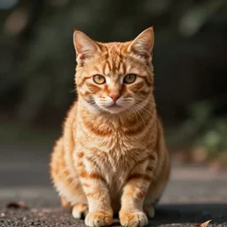 an [ [ [ [ orange ] ] ] ] kitty front view