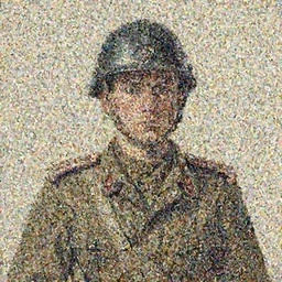 a portrait of a soldier by moebius